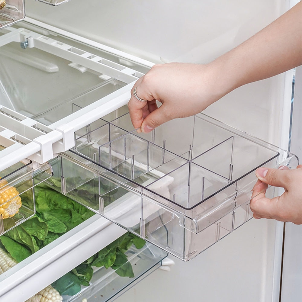 Fridge Organizers Storage Food Fruit Vegetable Container Refrigerator Organizer Drawers Rack Storage Container Kitchen Supplies