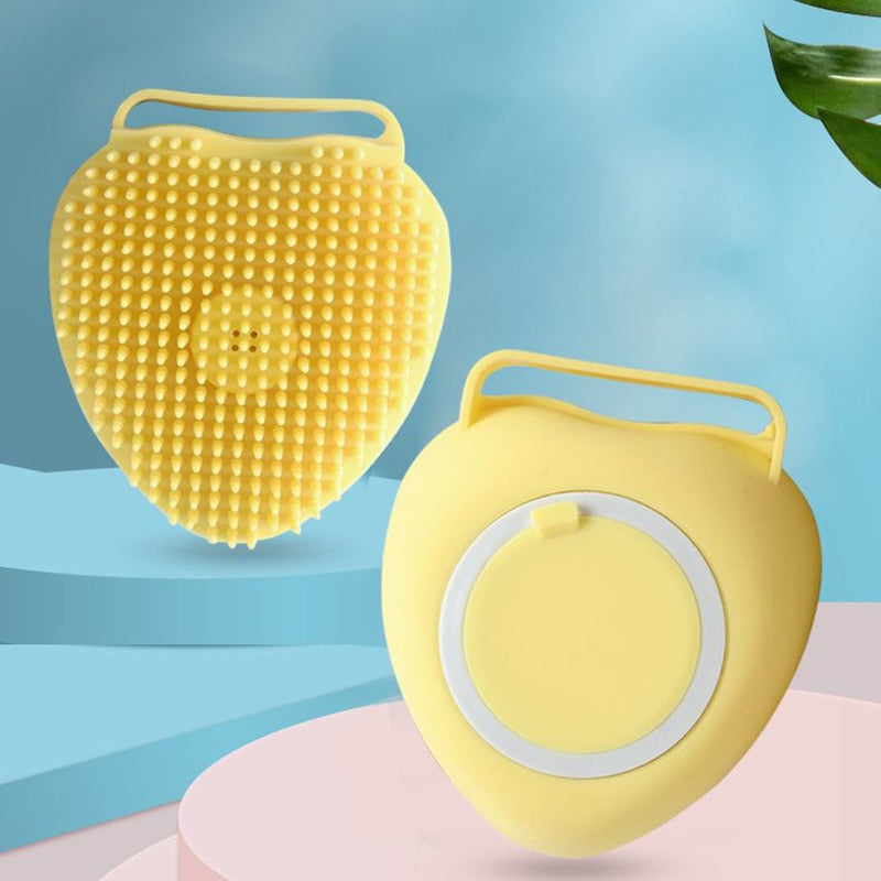 Puppy dog or cat Bath Massage Gloves Brush Soft Safety Silicone