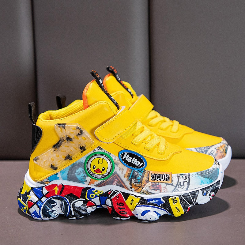 COMIC PRINT KIDS SHOES