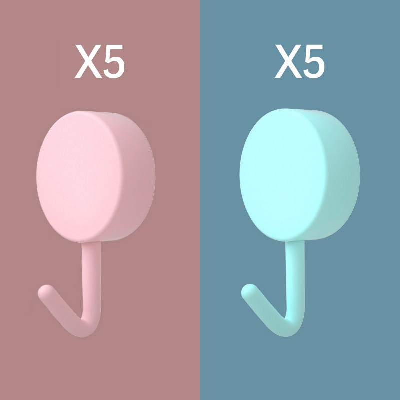 Wall Hooks Strong Without Drilling 10PCS Self Adhesive