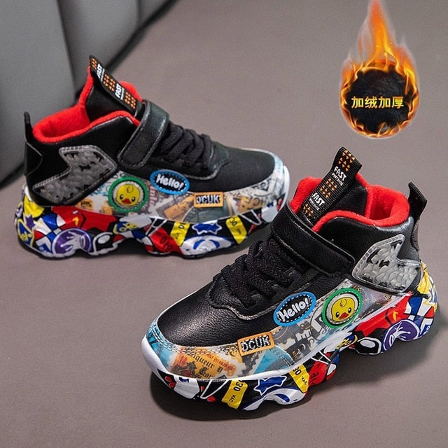 COMIC PRINT KIDS SHOES