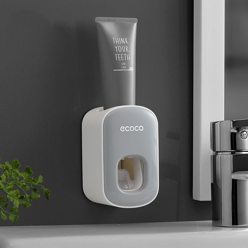 Toothbrush Holder Toothpaste Dispenser Wall Mount Toothbrush Cup Storage Rack Toothpaste Squeezer bathroom accesories