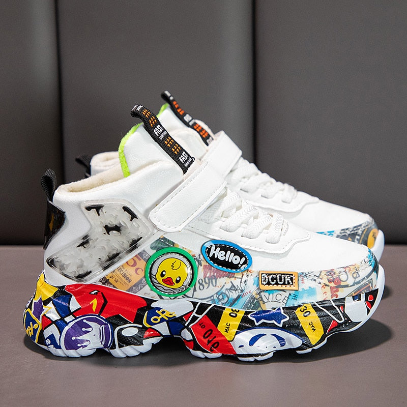 COMIC PRINT KIDS SHOES