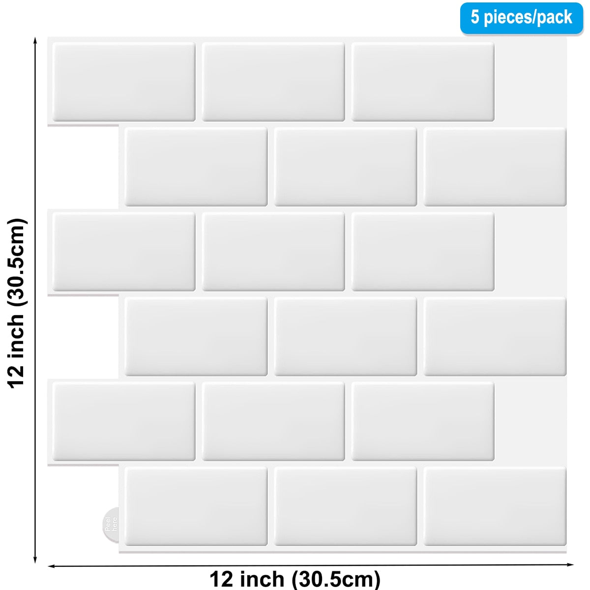 Kitchen Wall 12x12 inch Peel And Stick Tiles Home Wallpaper