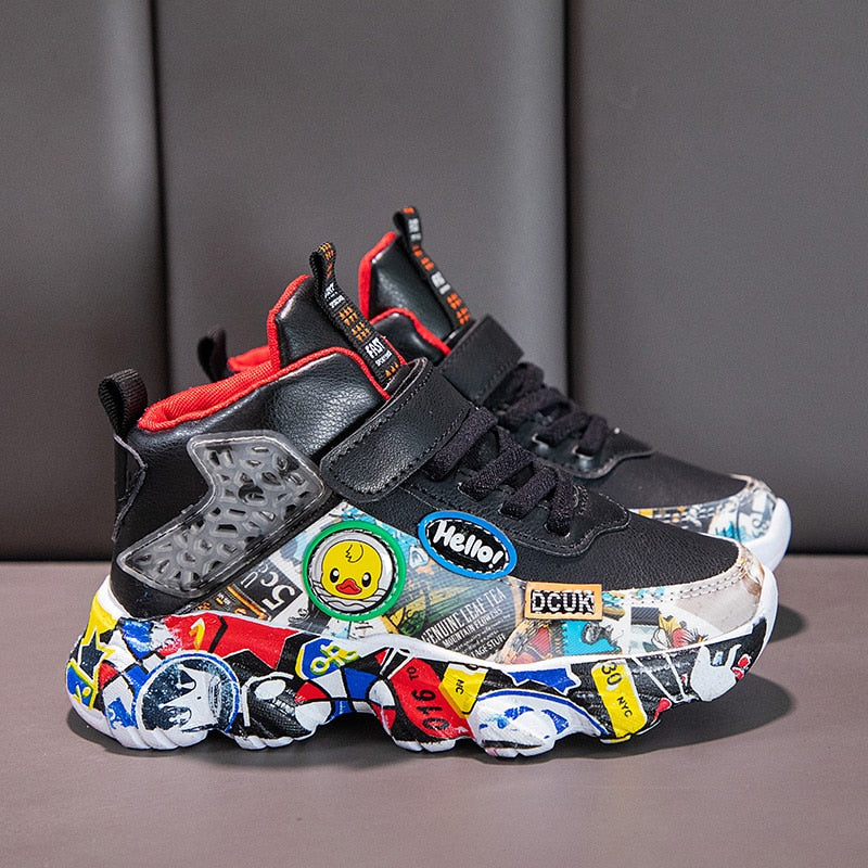 COMIC PRINT KIDS SHOES