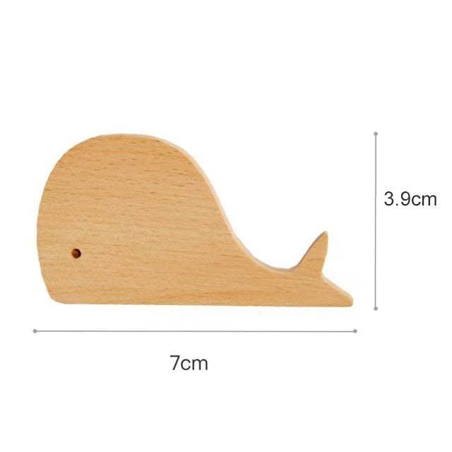 Wooden Hooks Cute Room Decor Animal Hook Wall Keychain Coat Hook Home Decoration Solid Wood Hook Hanger Kitchen Accessories
