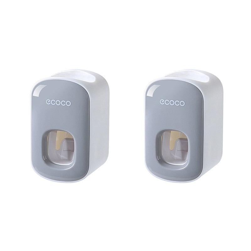Toothbrush Holder Toothpaste Dispenser Wall Mount Toothbrush Cup Storage Rack Toothpaste Squeezer bathroom accesories
