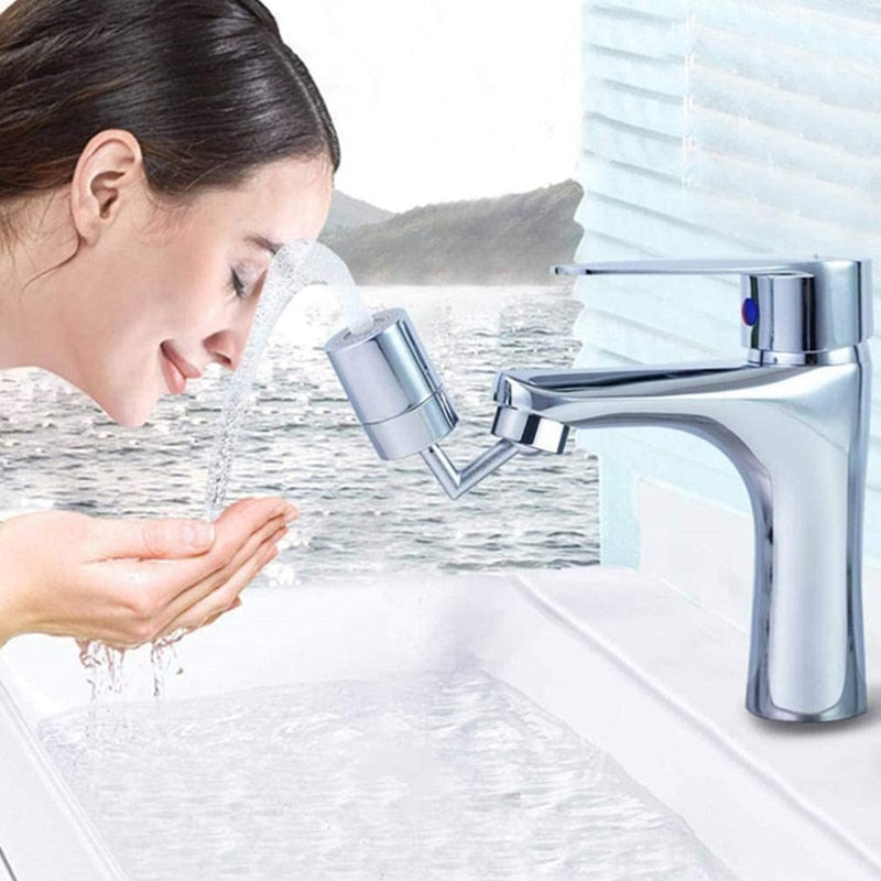 Universal Splash Filter Faucet 720 Degrees Spray Head Anti Splash Filter Faucet Movable Kitchen Tap Water Saving Nozzle Sprayer