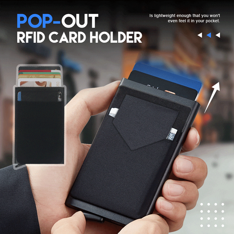 Wallet minimalistic Pop Up ID RFID Card Male Wallet Mini Package Aluminum Metal Protective Gear Storage Bag Smart Quick Release Women Wallet