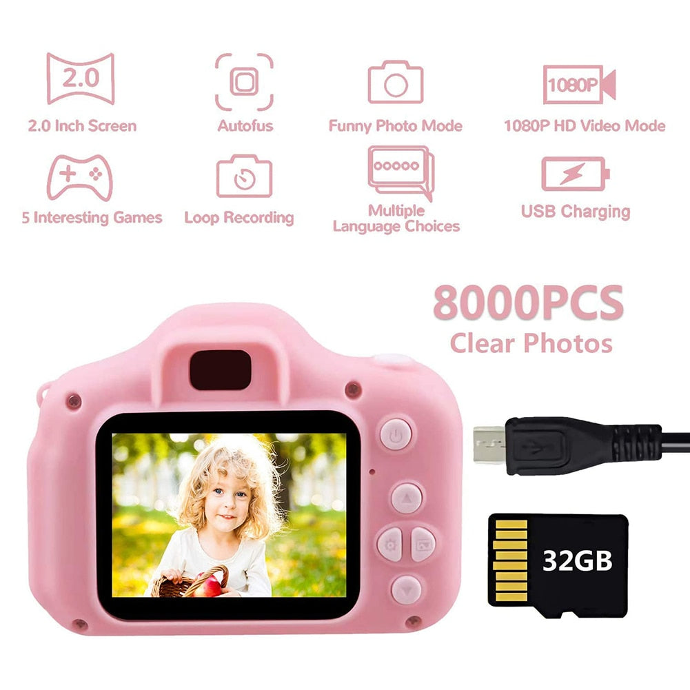 Kids Digital Camera Toys for Girls Boys 1080P HD Screen Outdoor Toys Birthday Gifts Camara Fotos Infantil Juguetes Para Niños