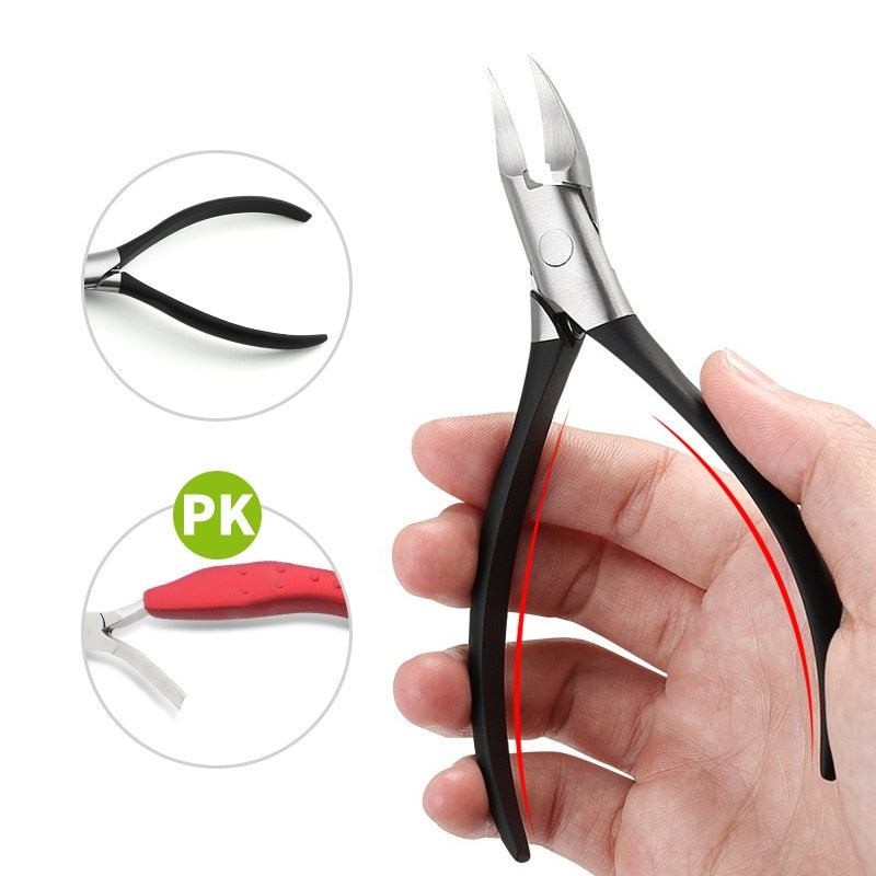 Stainless steel nail clippers trimmer Ingrown pedicure care professional Cutter nipper tools feet toenail