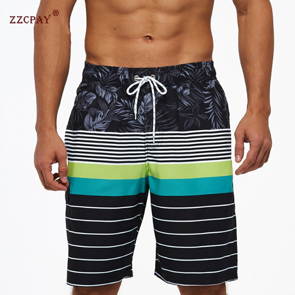 Men's Shorts Casual Cotton Workout Short Pants Drawstring Beach Shorts With Pockets Swim Trunks Stripe Plus size Beach Shorts