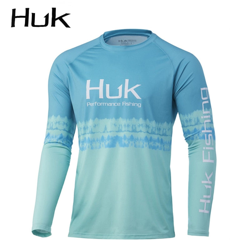 HUK Fishing Shirts Long Sleeve Fishing Clothing Man Outdoor Summer UPF 50 Moisture Wicking Jersey Uv Protection Apparel