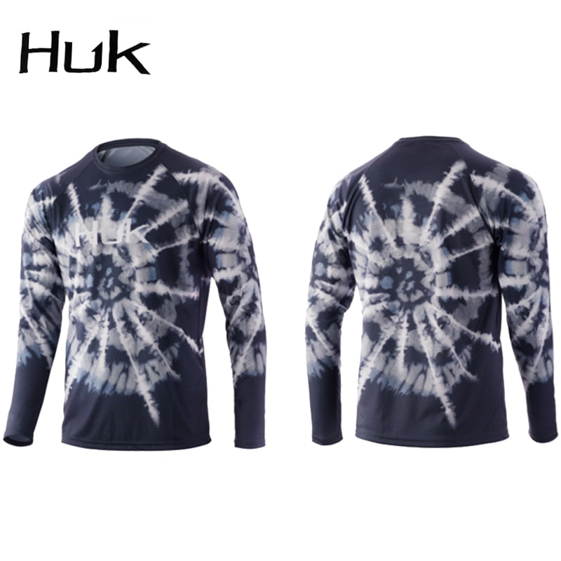 HUK Fishing Shirts Long Sleeve Fishing Clothing Man Outdoor Summer UPF 50 Moisture Wicking Jersey Uv Protection Apparel