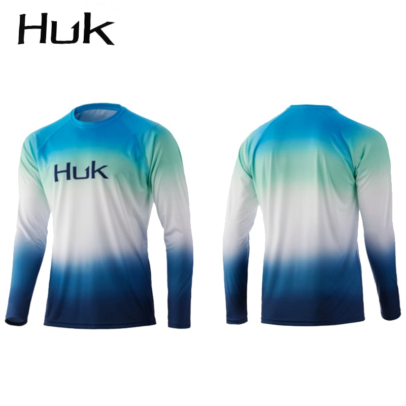 HUK Fishing Shirts Long Sleeve Fishing Clothing Man Outdoor Summer UPF 50 Moisture Wicking Jersey Uv Protection Apparel