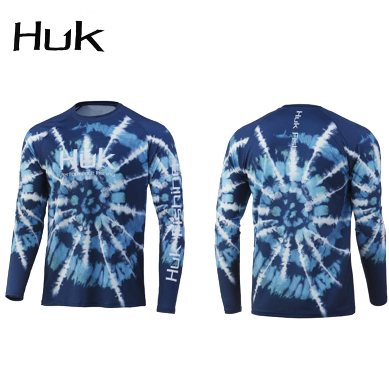 HUK Fishing Shirts Long Sleeve Fishing Clothing Man Outdoor Summer UPF 50 Moisture Wicking Jersey Uv Protection Apparel