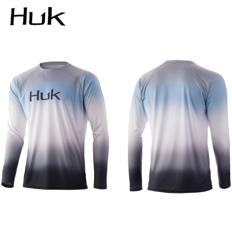 HUK Fishing Shirts Long Sleeve Fishing Clothing Man Outdoor Summer UPF 50 Moisture Wicking Jersey Uv Protection Apparel