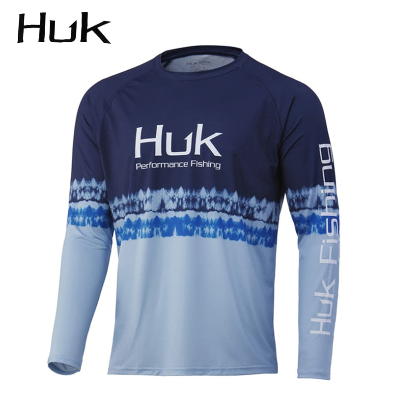 HUK Fishing Shirts Long Sleeve Fishing Clothing Man Outdoor Summer UPF 50 Moisture Wicking Jersey Uv Protection Apparel