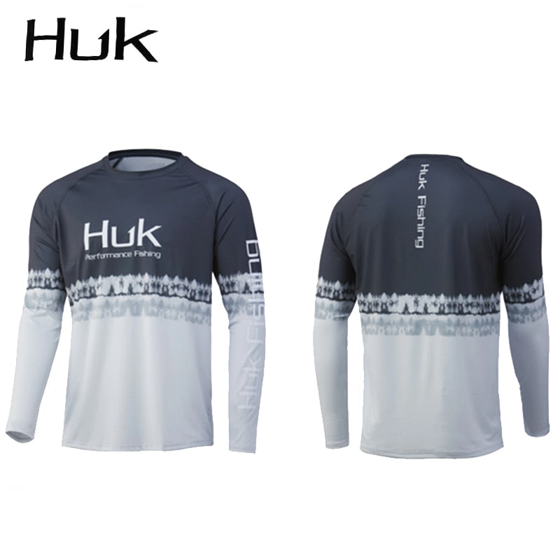 HUK Fishing Shirts Long Sleeve Fishing Clothing Man Outdoor Summer UPF 50 Moisture Wicking Jersey Uv Protection Apparel