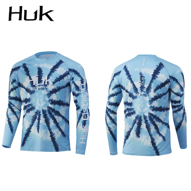 HUK Fishing Shirts Long Sleeve Fishing Clothing Man Outdoor Summer UPF 50 Moisture Wicking Jersey Uv Protection Apparel