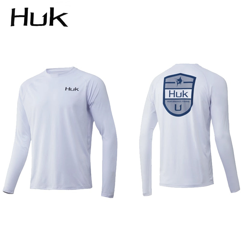 HUK Fishing Shirts Long Sleeve Fishing Clothing Man Outdoor Summer UPF 50 Moisture Wicking Jersey Uv Protection Apparel