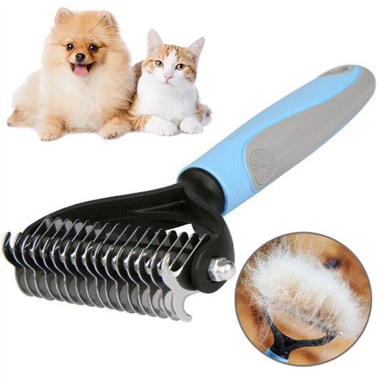 Grooming brush and deshredding tool