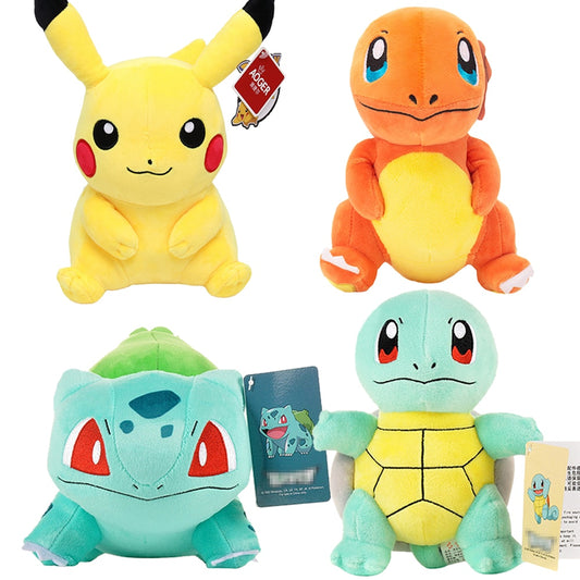 Pokemon Plush Charmander Squirtle Pikachu Plush Bulbasaur Anime Stuffed Animal Toy Peluche Pokemon Doll Gift for Kid