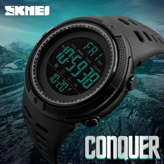 Men Sports Watches Fashion Chronos Countdown Waterproof LED Digital Watch Man Military Wrist Watch Relogio Masculino SKMEI